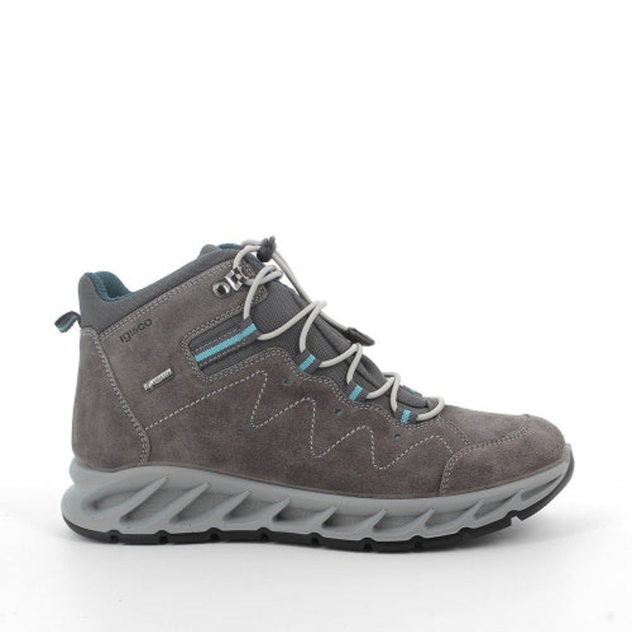 Footwear Igi & Co Waterproof Shoes & Boots | Igi & Co - Grey Gore-Tex [Waterproof] Hiking Boot