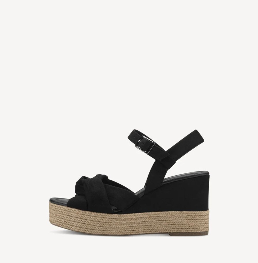 Footwear Tamaris | Tamaris - 28310 Black Wedge Sandal