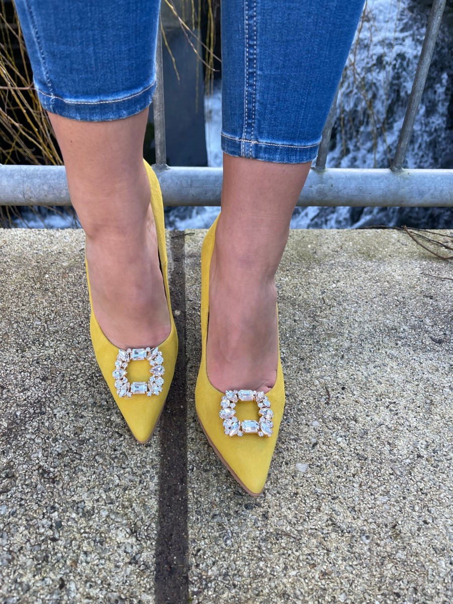 Footwear Rachel's | Rachels - Amarillo Court Shoe With Diamonte