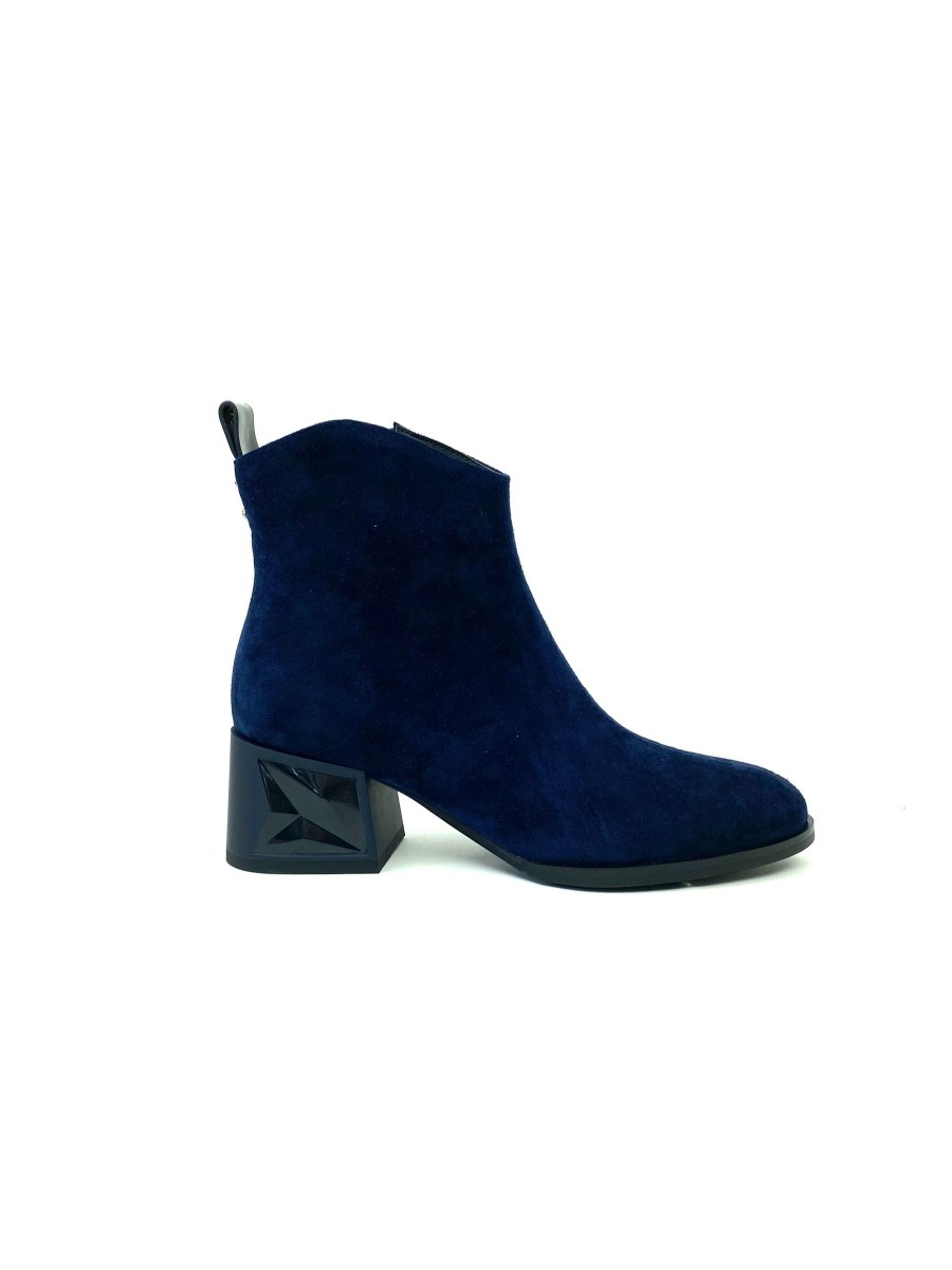 Footwear Loretta Vitale Ankle Boots | Loretta Vitale - H322 Navy Suede Ankle Boot