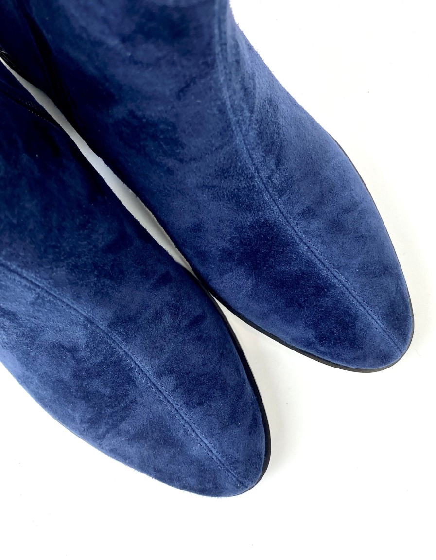 Footwear Loretta Vitale Ankle Boots | Loretta Vitale - H322 Navy Suede Ankle Boot