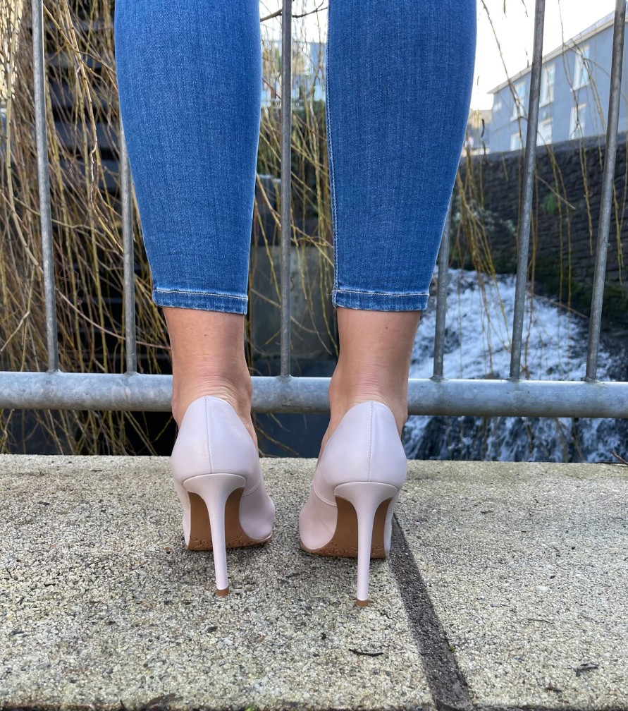 Footwear Rachel's | Rachels - Pale Blush Leather Court Shoe