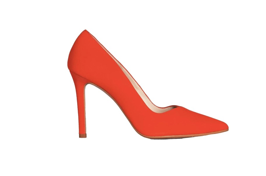 Footwear Lodi | Lodi - Victory Orange Suede Court Shoe