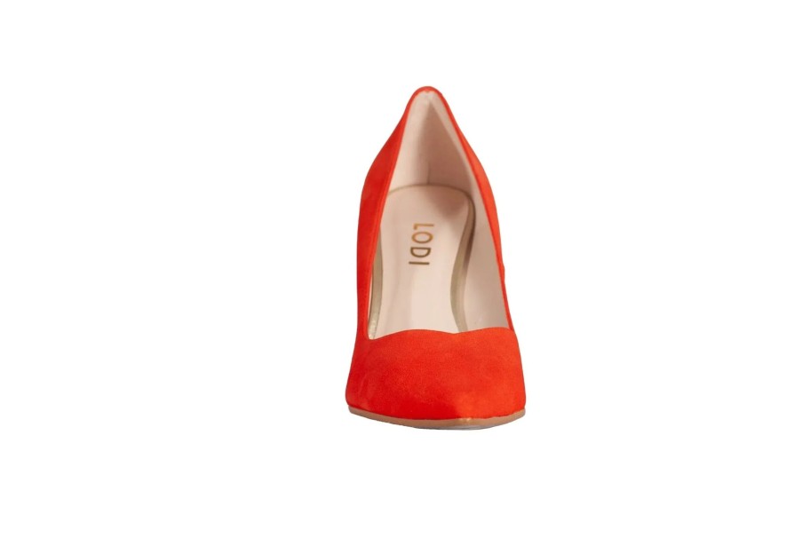 Footwear Lodi | Lodi - Victory Orange Suede Court Shoe