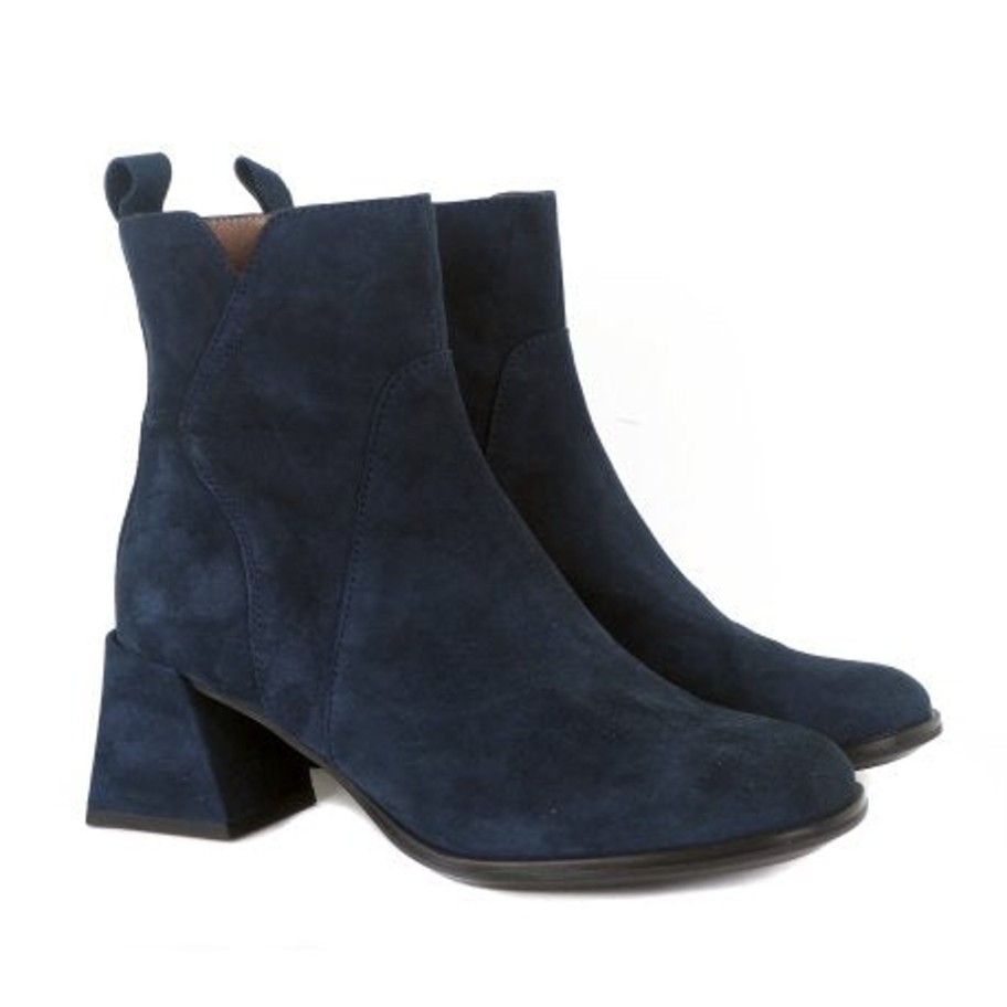 Footwear Wonders Ankle Boots | Wonders - H-5710 Navy Suede Ankle Boot