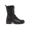 Footwear Regarde Le Ciel Ankle Boots | Regarde Le Ciel - Emily 33 Black Elastic Biker Boot