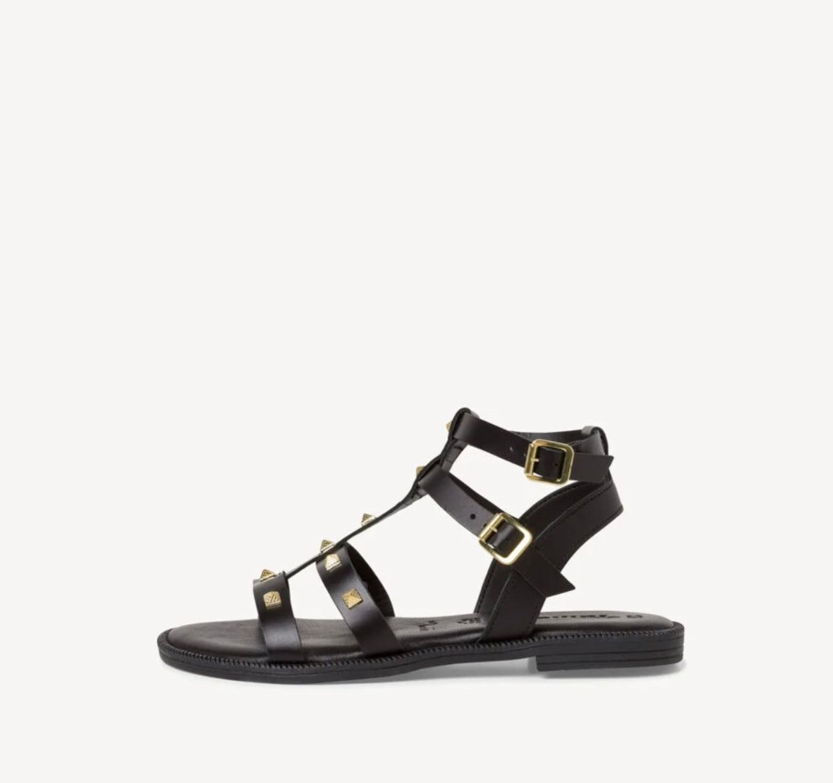 Footwear Tamaris | Tamaris - 28110 Black Stud Gladiator Sandal