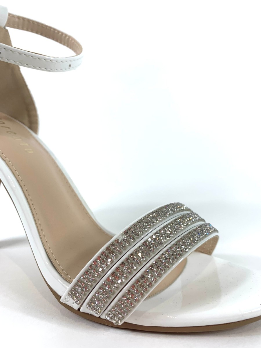 Footwear Sorento | Sorento - White Diamante Sandal