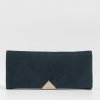 Footwear Lodi | Lodi - Navy Suede Clutch Bag