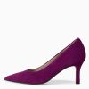 Footwear Tamaris | Tamaris - 22434 Purple Court Shoe With A Kitten Heel