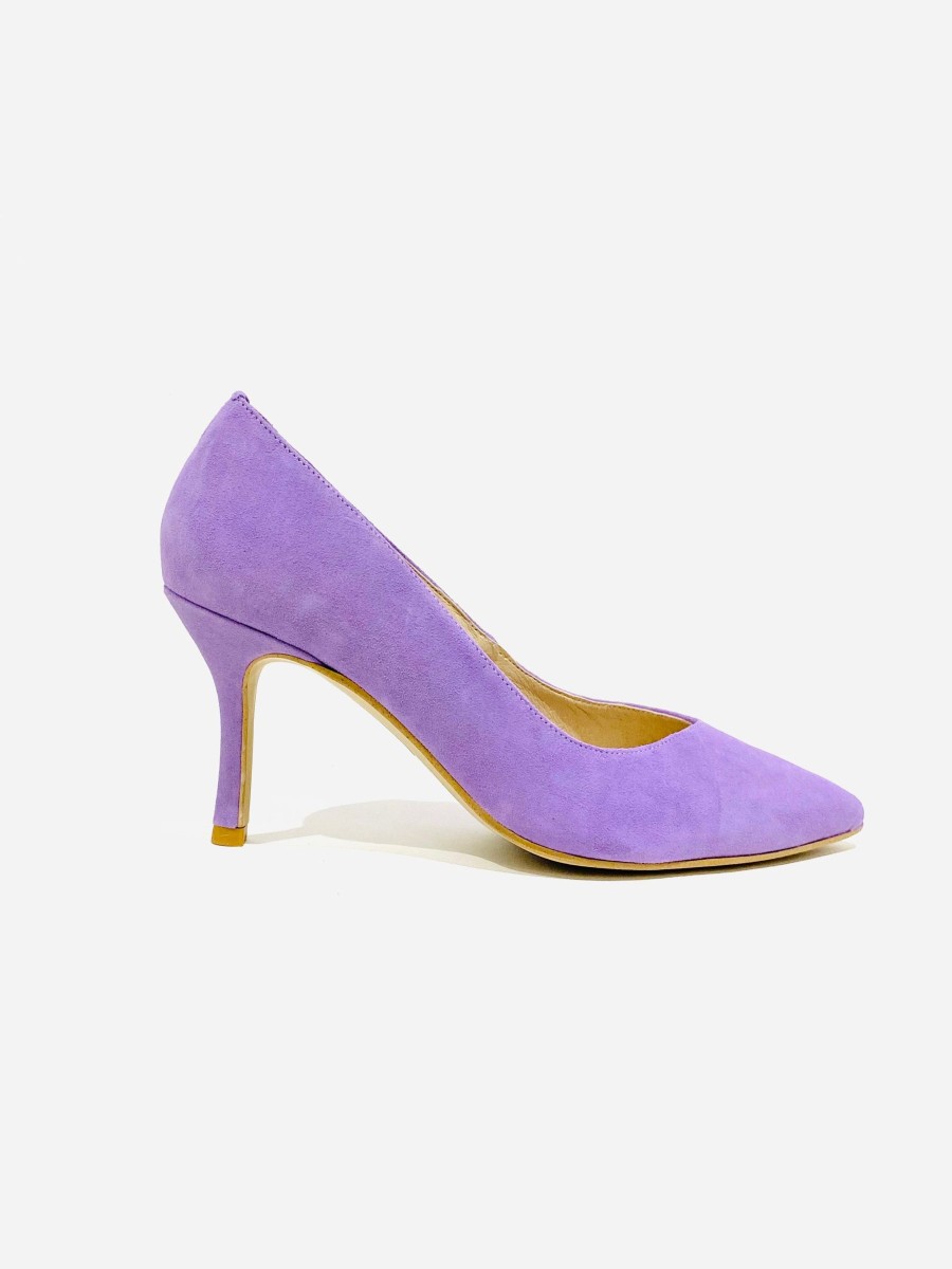 Footwear Rachel's | Rachel'S - Lilac Suede Court Shoe