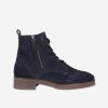 Footwear Paul Green Ankle Boots | Paul Green - 8037 Navy Suede Ankle Boot