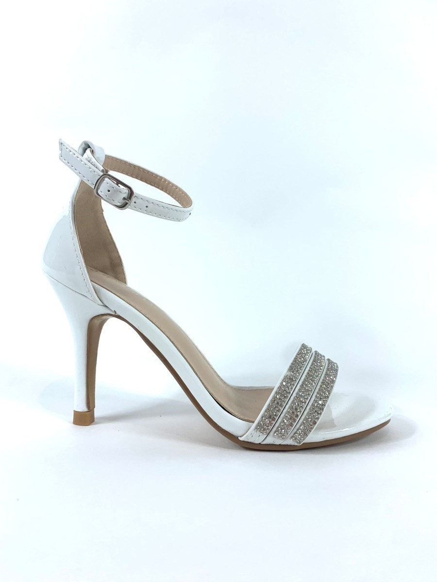 Footwear Sorento | Sorento - White Diamante Sandal