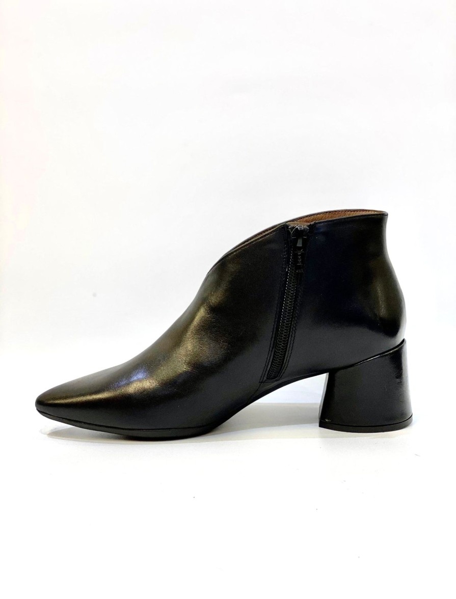 Footwear Wonders Ankle Boots | Wonders - I-9013 Black Leather Ankle Boot