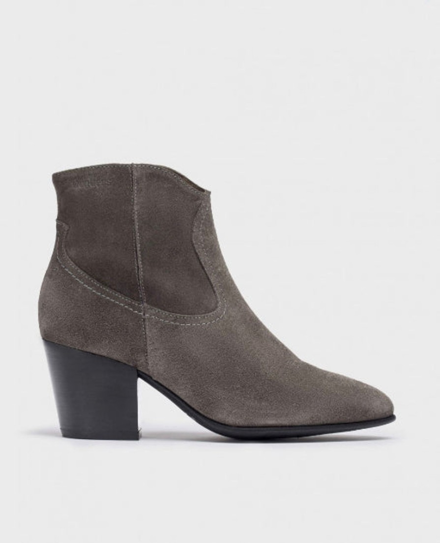 Footwear Wonders Ankle Boots | Wonders - I-8912 Grey Cowboy Boot