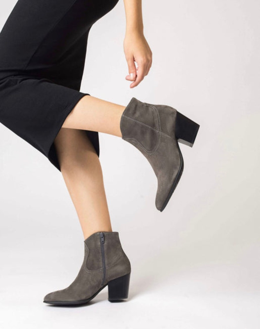 Footwear Wonders Ankle Boots | Wonders - I-8912 Grey Cowboy Boot