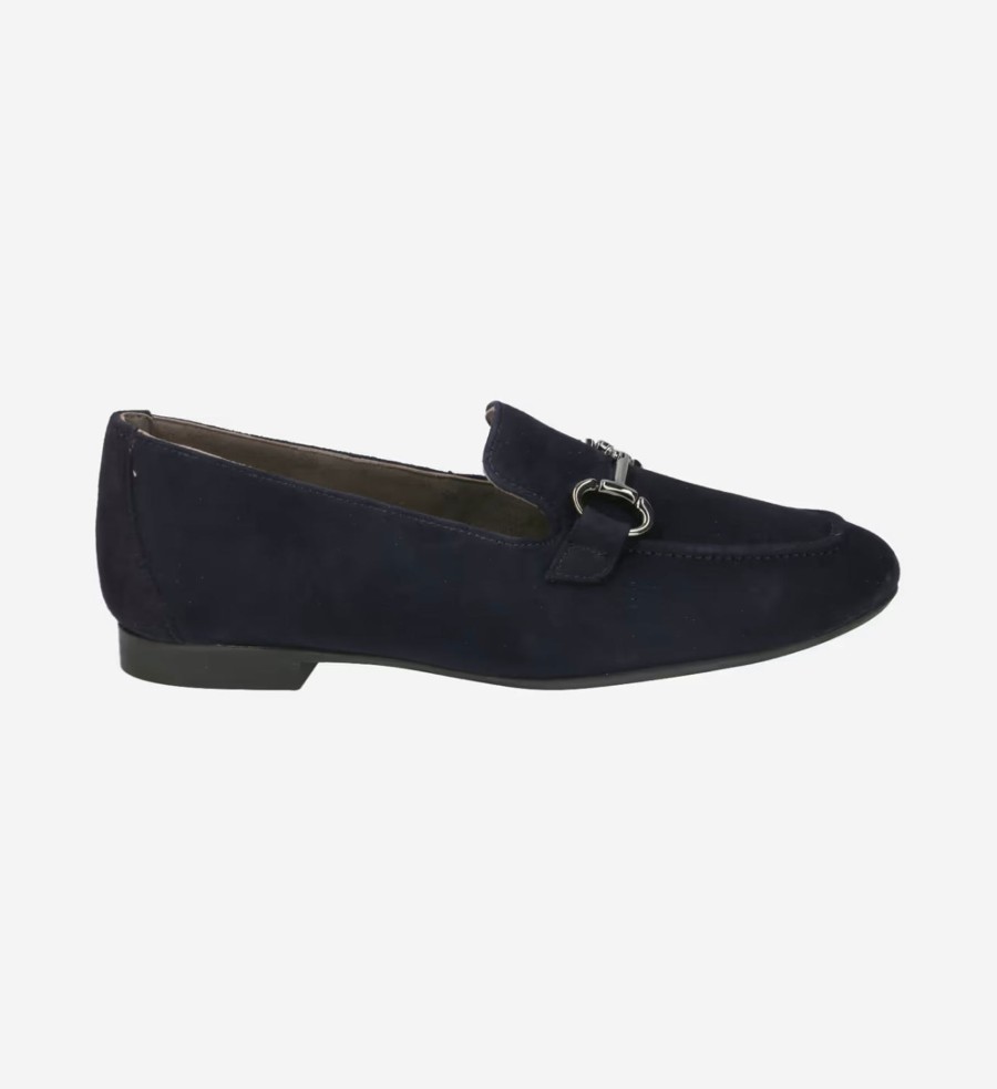 Footwear Paul Green | Paul Green - 2596 Navy Suede Loafer