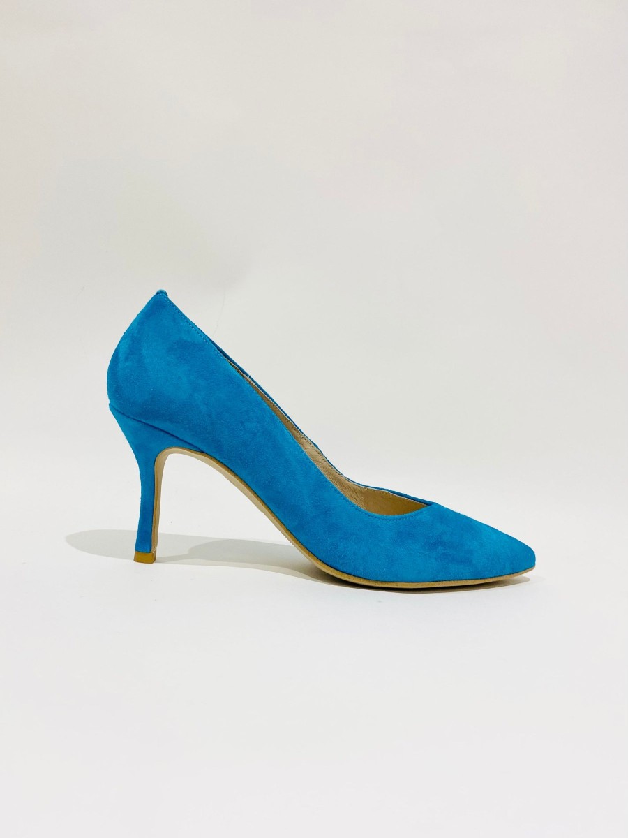 Footwear Rachel's | Rachel'S - Turquoise Suede Court