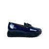 Footwear Wonders | Wonders - A-2453 Navy Patent Wedge Loafer