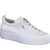 Footwear Paul Green | Paul Green - 5017 White Elastic Slip On Trainer