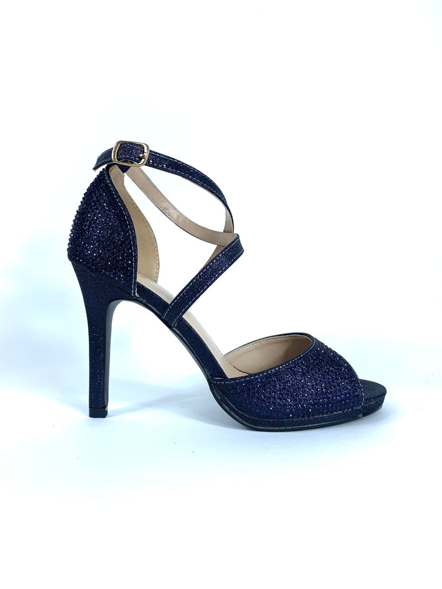 Footwear Sorento | Sorento - Navy Glitz Sandal