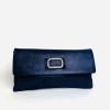 Bags Le Babe | Le Babe - Bomilly Navy Diamonte Clutch