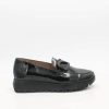 Footwear Wonders | Wonders - A-2453 Black Patent Wedge Loafer